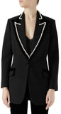 Pearl-Trimmed Blazer