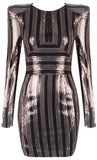 Sequin Long-Sleeve Mini Dress | DESIGNER INSPIRED FASHIONS