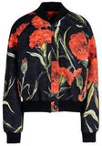 Carnation Print Bomber Jacket - DESIGNER INSPIRED FASHIONS