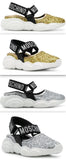 'Teddy' Glitter Shoes - Gold or Silver