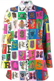 Alphabet Print Shirt | DESIGNER INSPIRED FASHIONS
