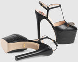 Leather Platform Pumps - DESIGNER INSPIRED FASHIONS