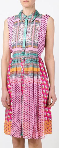 'Nieves' Printed Silk Dress - DESIGNER INSPIRED FASHIONS