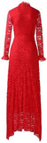 Long Red Lace Gown