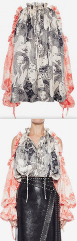 Eve Dropped Sleeve Blouse