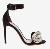 Bow Embroidered Sandals