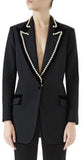 Pearl-Trimmed Blazer