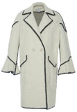 'Nikki Eco' Wool Coat in White - DESIGNER INSPIRED FASHIONS