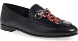 'Brixton' Snake Loafers in Black - DESIGNER INSPIRED FASHIONS