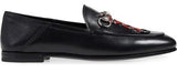 'Brixton' Snake Loafers in Black - DESIGNER INSPIRED FASHIONS