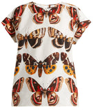 Butterfly Print Top and Skirt Set