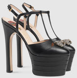 Leather Platform Pumps - DESIGNER INSPIRED FASHIONS