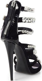 Rhinestone-Detailed Suede Sandals - DESIGNER INSPIRED FASHIONS