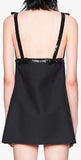 Embellished Black Mini Dress