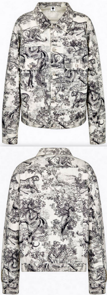 Jungle Printed Denim Jacket | DESIGNER INSPIRED FASHIONS