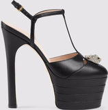 Leather Platform Pumps - DESIGNER INSPIRED FASHIONS