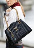 New Wave Chain Tote - Red, White, Black