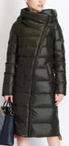 Hooded Thick Puffer Down Coat in Dark Army Green - DESIGNER INSPIRED FASHIONS