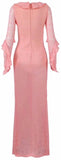 Pink Ruffle Mesh Gown