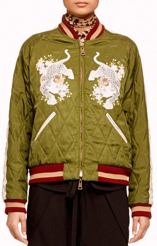 Tiger Embroidered Padded Jacket - DESIGNER INSPIRED FASHIONS