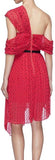 Asymmetric Plumetis Dress