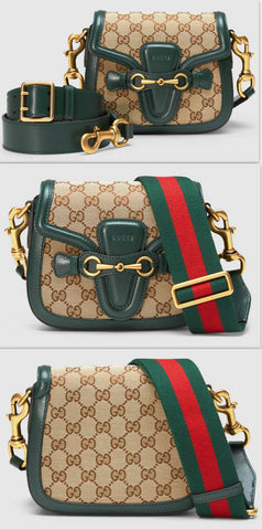 Lady Web GG Canvas Shoulder Bag - Green - DESIGNER INSPIRED FASHIONS