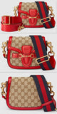 Lady Web GG Canvas Shoulder Bag - Red - DESIGNER INSPIRED FASHIONS