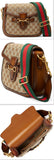 Lady Web GG Canvas Medium Shoulder Bag - Brown - DESIGNER INSPIRED FASHIONS