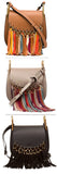 Small Hudson Tassel Bag - (Caramel, Grey or Black) - DESIGNER INSPIRED FASHIONS