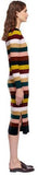 Multi Stripe Rib Knit Dress - DESIGNER INSPIRED FASHIONS