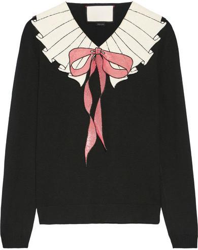 'Trompe L'oeil' Sequin Knit Sweater - DESIGNER INSPIRED FASHIONS
