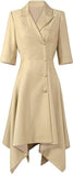 Asymmetrical Half-Sleeve Midi Dress