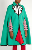 'Trompe l'oeil' Wool Cape - DESIGNER INSPIRED FASHIONS