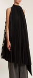 Polka-Dot Print Pleated Dress
