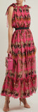 Butterfly Print Chiffon Top and Skirt Set