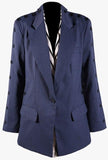 Versatile Striped/Solid Blazer