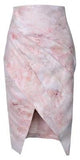 3D Off Shoulder Flowers Crop Top And Flowers Printed Skirt Set - DESIGNER INSPIRED FASHIONS