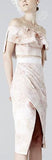 3D Off Shoulder Flowers Crop Top And Flowers Printed Skirt Set - DESIGNER INSPIRED FASHIONS