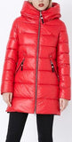 Hooded Puffer Coat, Red