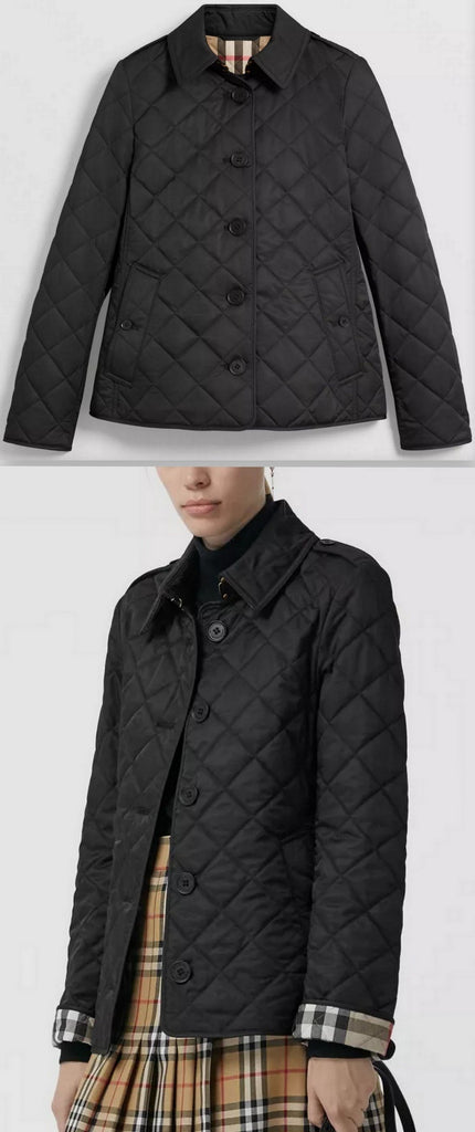 Diamond Quilted Jacket, Black