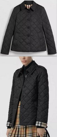 Diamond Quilted Jacket, Black