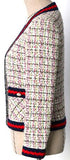 Contrast-Trim Tweed Jacket