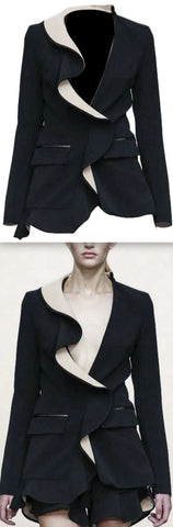 Ruffle Blazer Jacket