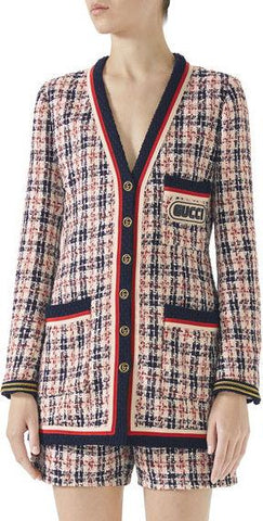 Single-Breasted Tweed Jacket