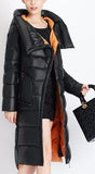 Hooded Thick Puffer Down Coat in Black - DESIGNER INSPIRED FASHIONS