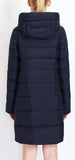 Asymmetric Zip Puffer Down Coat in Deep Blue - DESIGNER INSPIRED FASHIONS