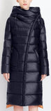 Hooded Thick Puffer Down Coat in Dark Blue - DESIGNER INSPIRED FASHIONS