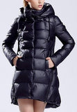 Hooded Short Thick Down Puffer Coat in Dark Blue - DESIGNER INSPIRED FASHIONS