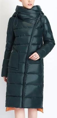 Hooded Thick Puffer Down Coat in Green - DESIGNER INSPIRED FASHIONS