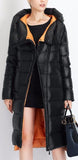 Hooded Thick Puffer Down Coat in Black - DESIGNER INSPIRED FASHIONS